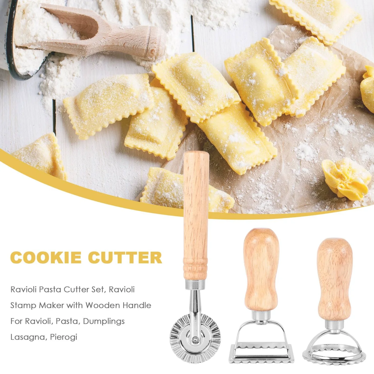 Gnocchi Board Set Italian Pasta Making Tools Ravioli Stamp Cutter for Homemade Cavatelli Garganelli Fettuccine Pasta Maker