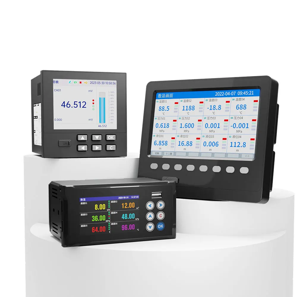 6 to 64 Channel Input Options Paperless Data Logger RS485 Paperless Recorder