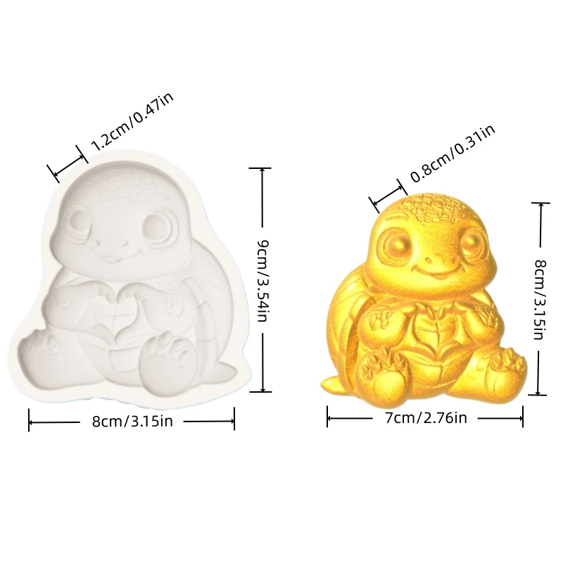 Turtle Shell Texture and Cute Design, Small Turtle Silicone Mold, Silicone Tool for Chocolate Fondant Making