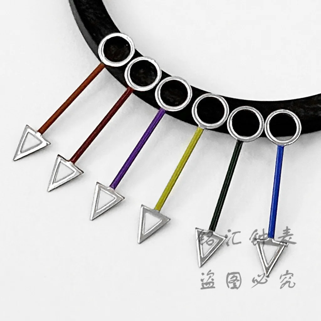 Silver Gold Black Orange Blue Red 12.5mm GMT Hands Green Luminous Fit NH34A 4R34 NH34 NH35 Movement Replacement Parts