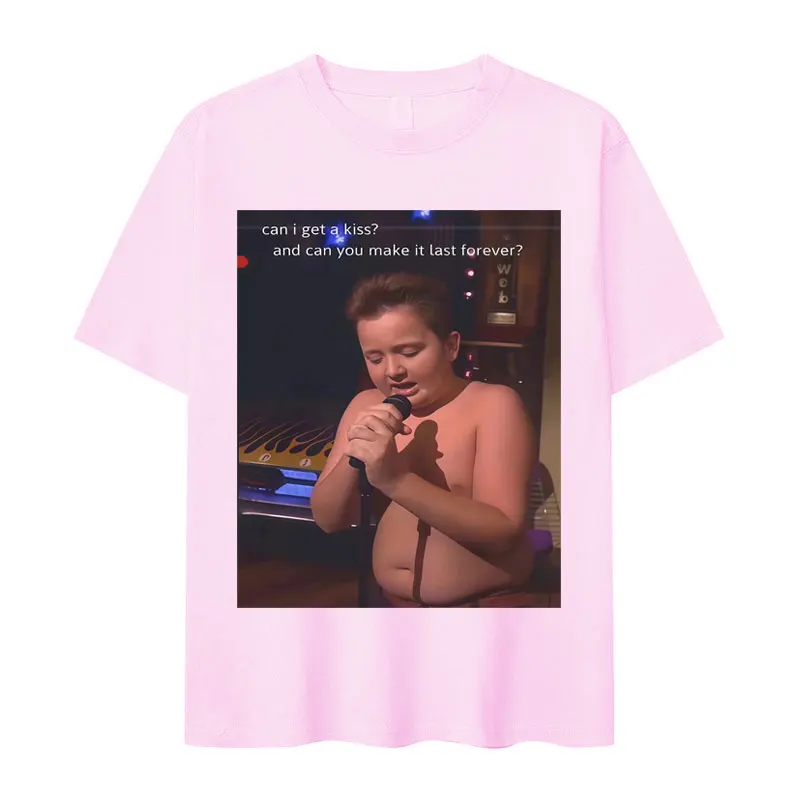 هل أستطيع الحصول على قبلة هل يمكنك أن تجعلها دائمًا تي شيرتات عجيبة رجالي كم قصير نمط المتضخم تي شيرت المراهقين الملابس القوطية