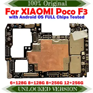 Bilashmart Working Perfectly Mainboard Xiaomi Poco F3 Motherboard Google Installed Plate Redmi K40 100% Unlocked Logic Board
