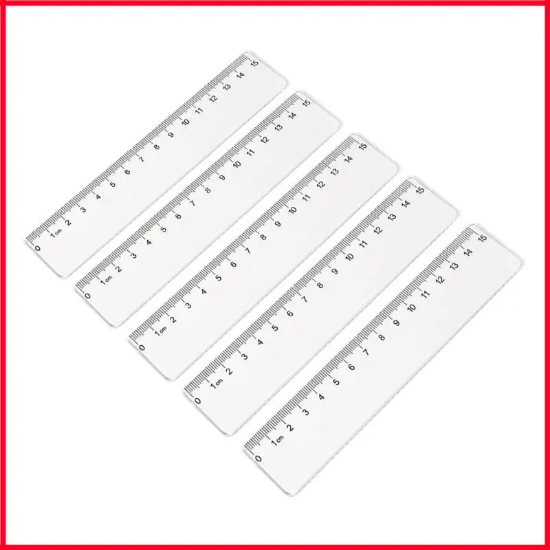 

5 Pcs 15cm 20cm Multifunctional Ruler Straight Ruler Plastic Ruler Drawing Ruler Clear Ruler Primary School Ruler Set