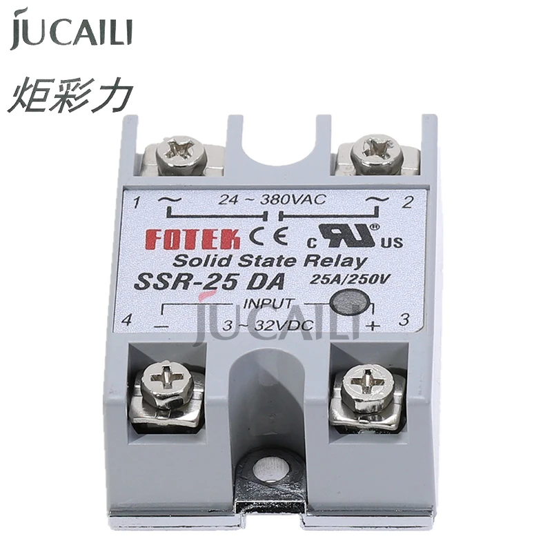 Jucaili 2PCS 대형 포맷 프린터 crystaljet 솔벤트 프린터 릴레이 (ssr-10DA/25DA/30DA/40DA)