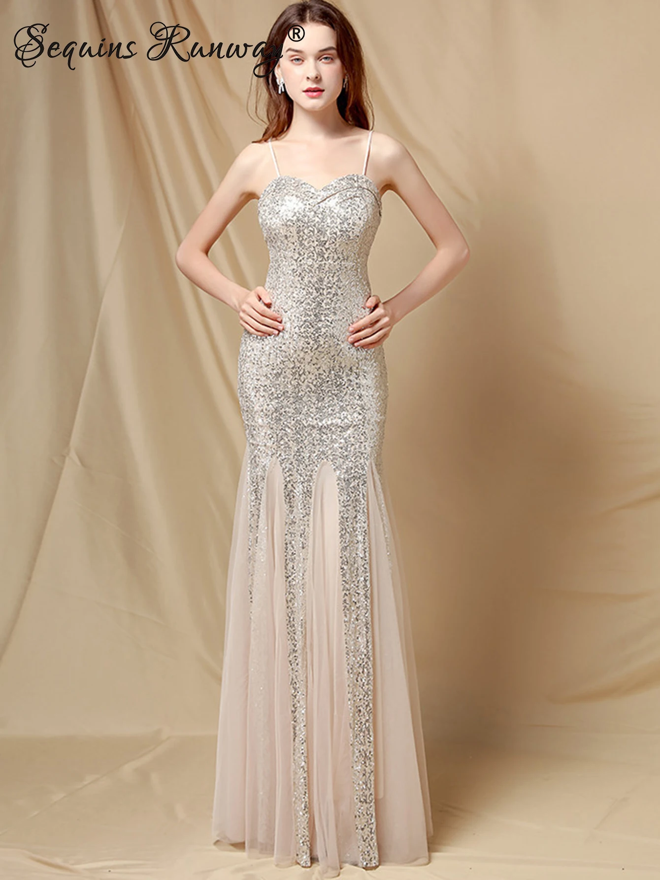 Seksowna siateczkowa sukienka maxi z cekinami bez pleców, letnia sukienka damska eleganckie luksusowe sukienki na wesele balowe długie sukienki wieczorowe Vestidos