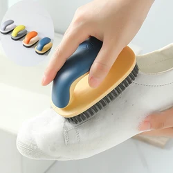 Soft Hair Shoe Laundry Brush Streamlined Shape Not Hurt Clothes Shoes With Handle Board Brush Multi-functional Cleaning Tool