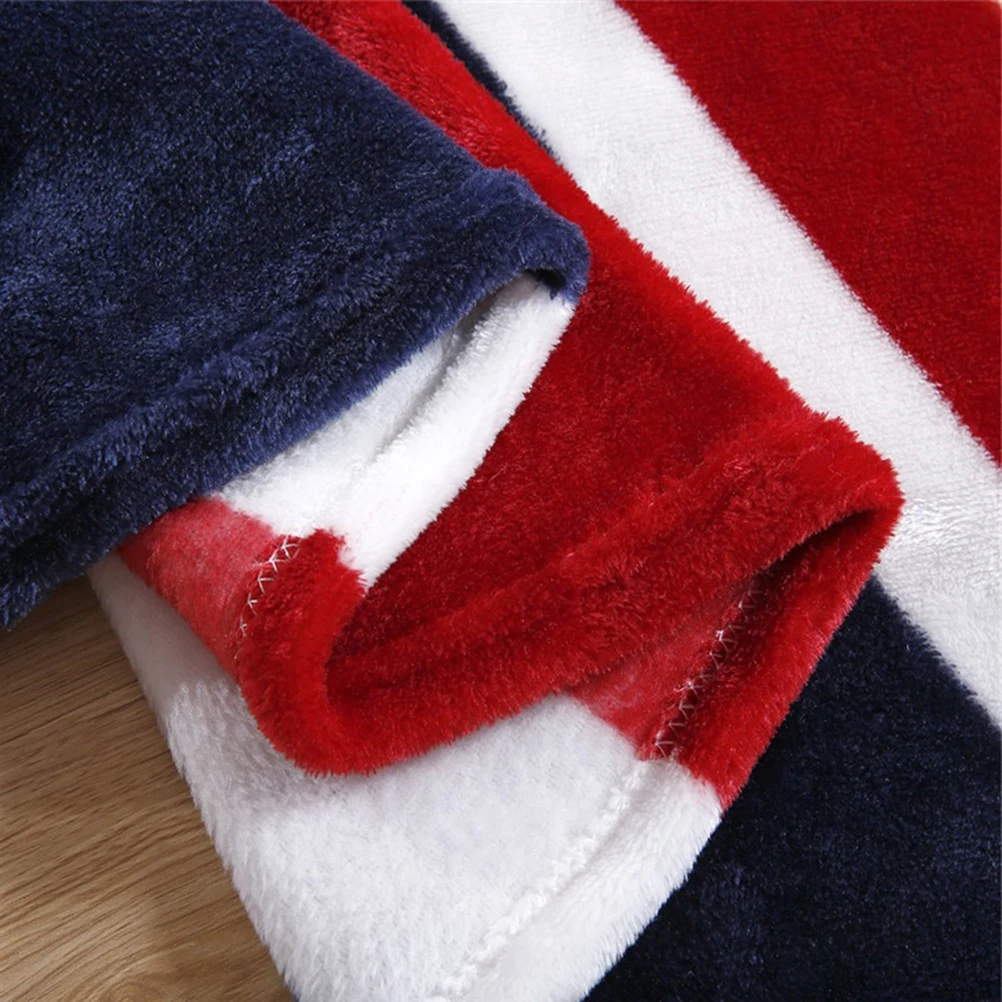 

150X200Cm Flag Blanket Lightweight Warm Flannel Travel Blanket For Home Sofa Bed Car Stitching Comfortable Gift (Us