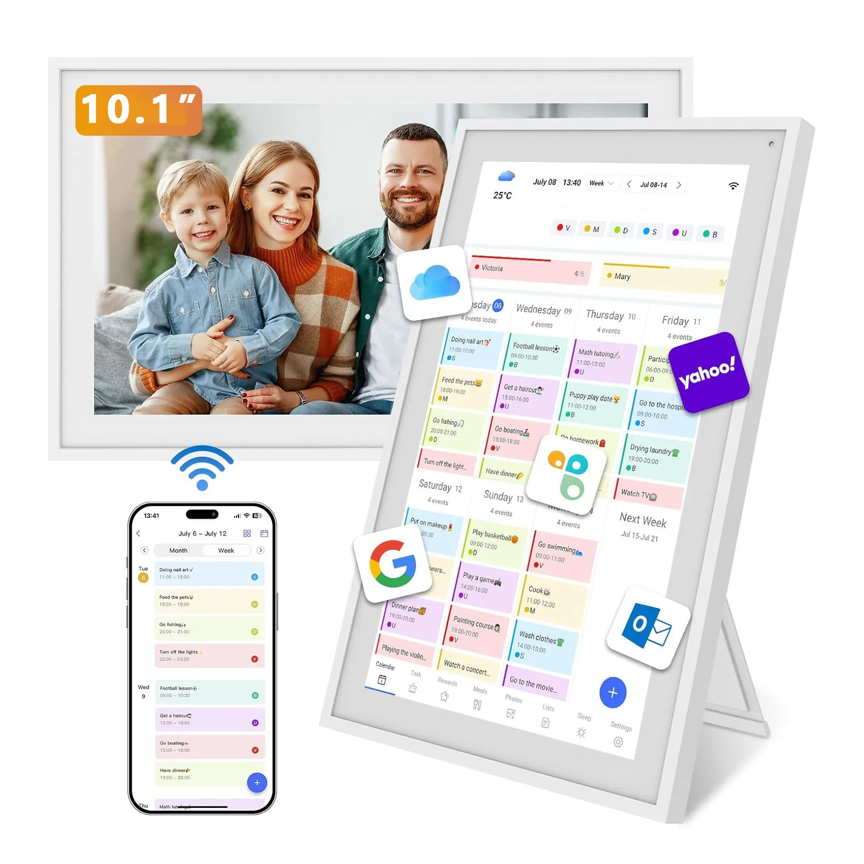 AHXJKA10.1 Inch WiFi Touch Digital Calendar 32GB Storage Multi-function Task To-do List Calendario Inteligente Household Desktop