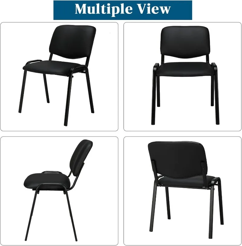 Waiting Room Chairs, 10-Pack PU Church Chairs Conference Stackable Set, Office Guest & Reception Stacking for Meeting Room