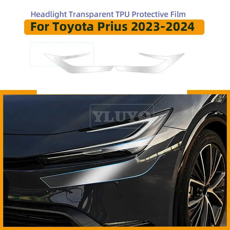 

For Toyota Prius 2023 2024 Headlight Rearview B C Pillars Transparent TPU PPF Protection Film Anti-scratch Sticker Accessories