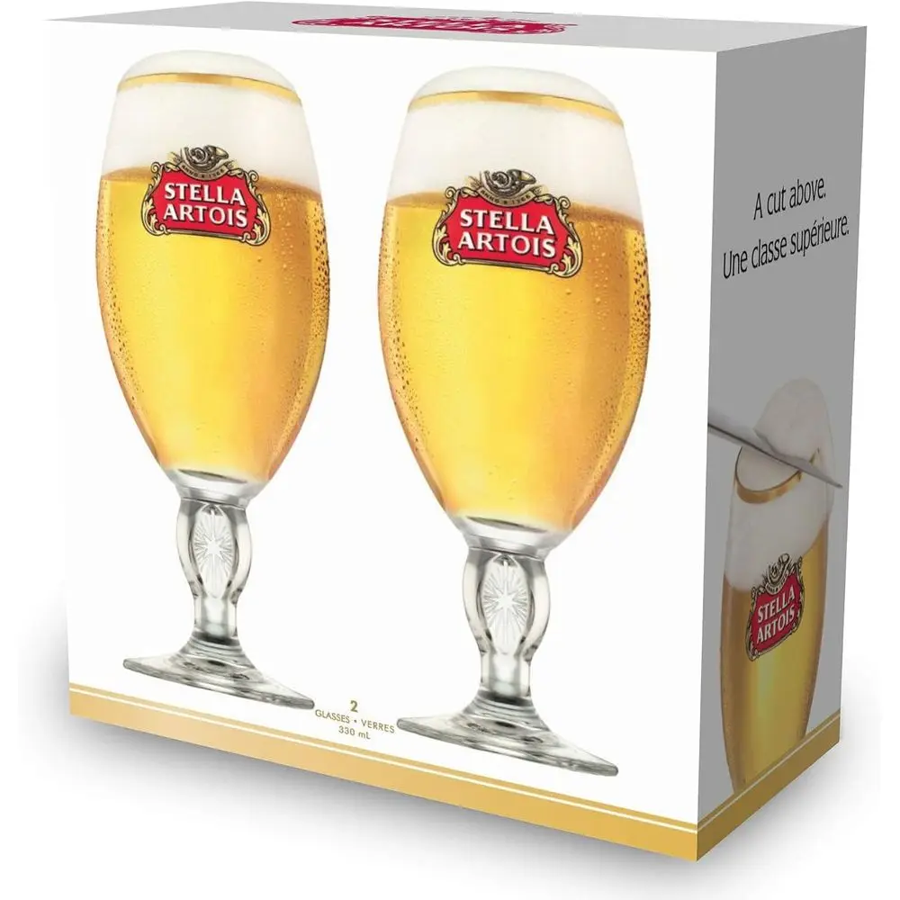 2-Pack Official 33cl/11.2oz Capacity Stemless Wine Glasses