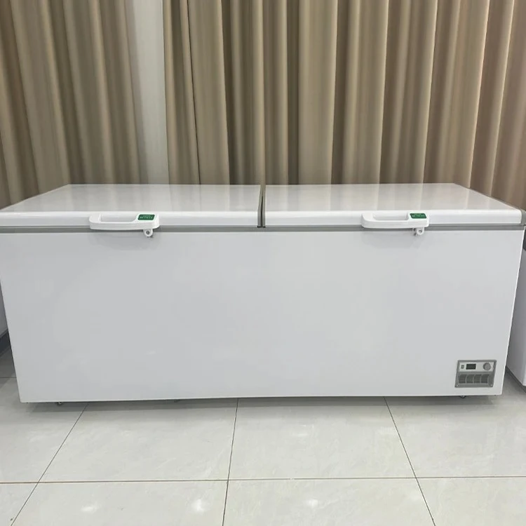 

#For New 718 Litre 2-Door Commercial Chest Freezer Deep Freezer with LED Light and Basket for Home or Restaurant Use