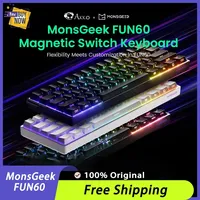Akko MonsGeek FUN60 Mechanical Keyboard 8K Gaming Magnetic Switch Wireless E-sports Keyboard Bluetooth ARGB Rapid Trigger 0.01mm