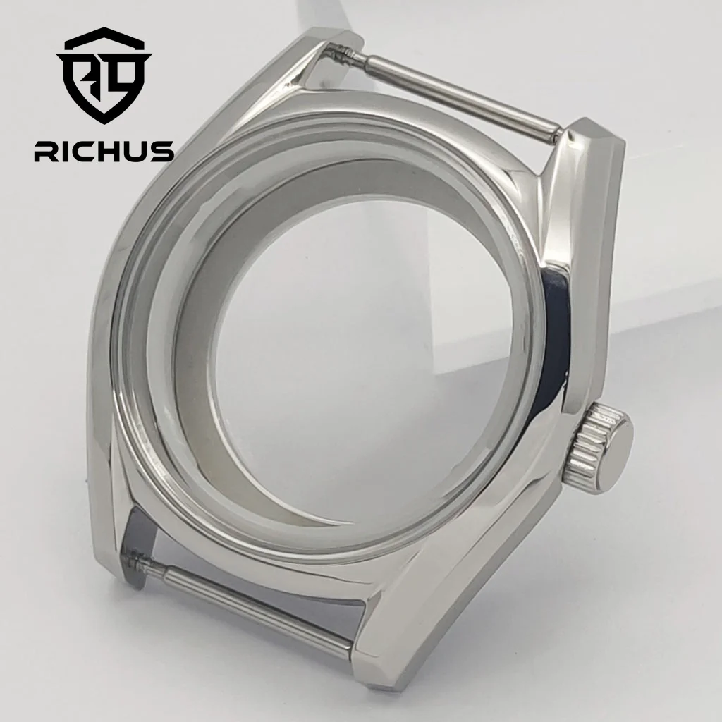 RICHUS NH35 กรณี 40 มม.นาฬิกา Sapphire Glass Fit NH35 NH36 ETA2824 PT5000 Miyota8215-DG นาฬิกาอุปกรณ์เสริม