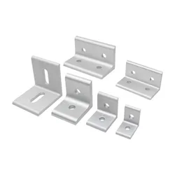 6 8 12 16 Holes L type 90 Degree 20/30/40/60/80 connector Corner Angle Bracket Connection Joint Strip for Aluminum Profile