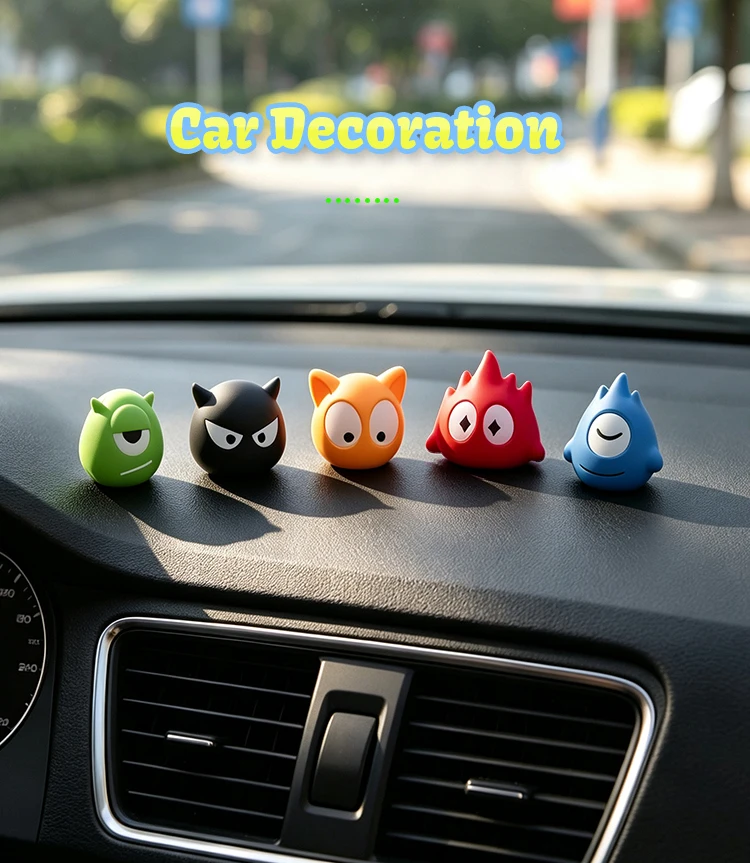 Niedliche Ornamente, bunte Mini-Cartoon-Figuren, Mini-Dekorationen, 3D-Figuren, Innendekoration für den Schreibtisch, Auto-Innenausstattungszubehör – Detail 22
