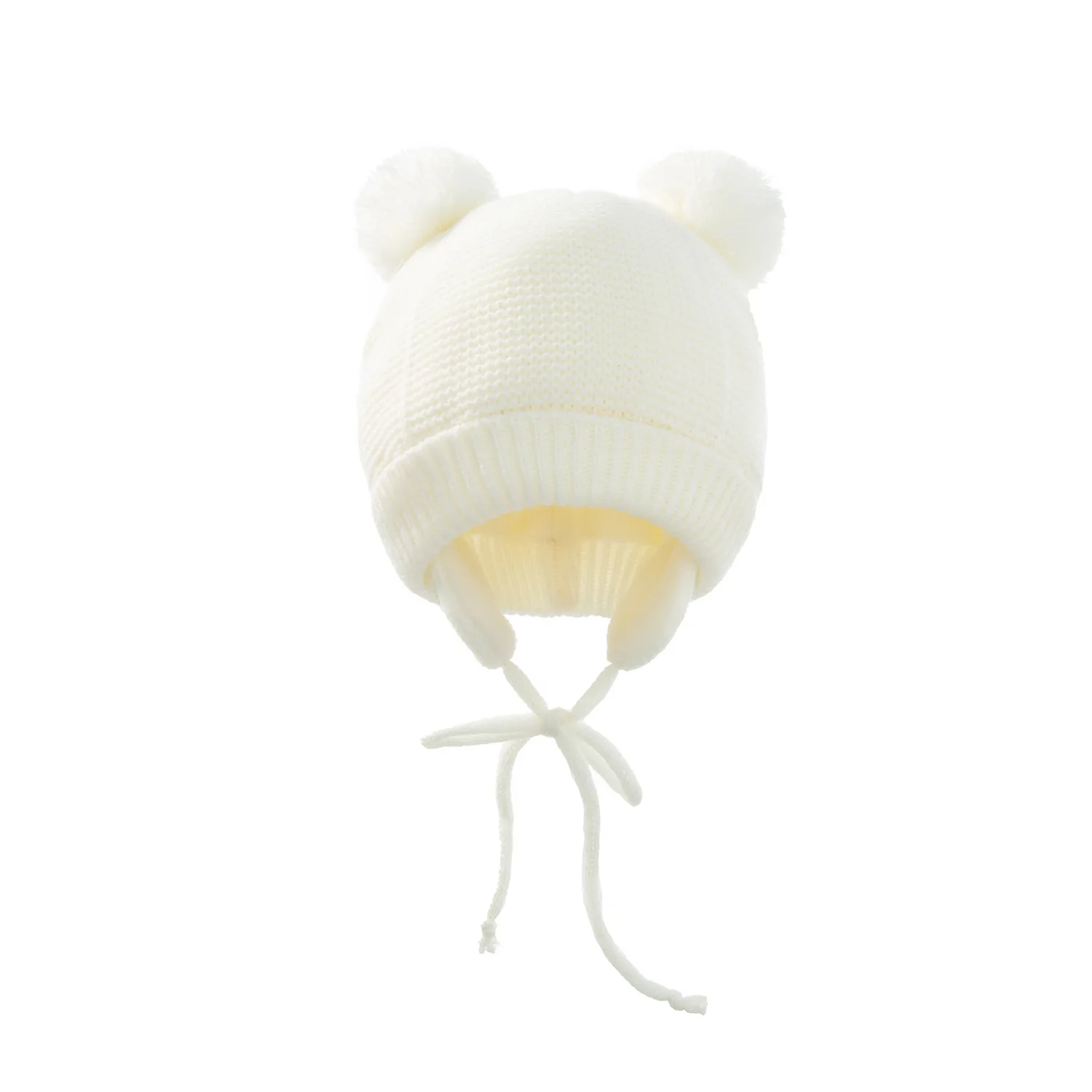 Winter-Babymütze für 0–12 Monate, Jungen und Mädchen, Zubehör, Strickmütze, Kindermütze, Fleece, warme Handschuhe, dicke Winterohr-Kindermütze, Babymütze – Detail 14