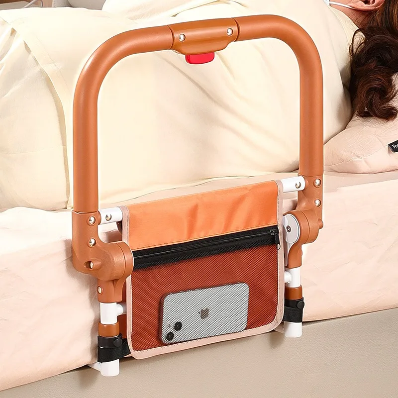 Foldable Bedside Assist Rail Non Slip Support Frame for Elderly Household Anti Fall Handrail