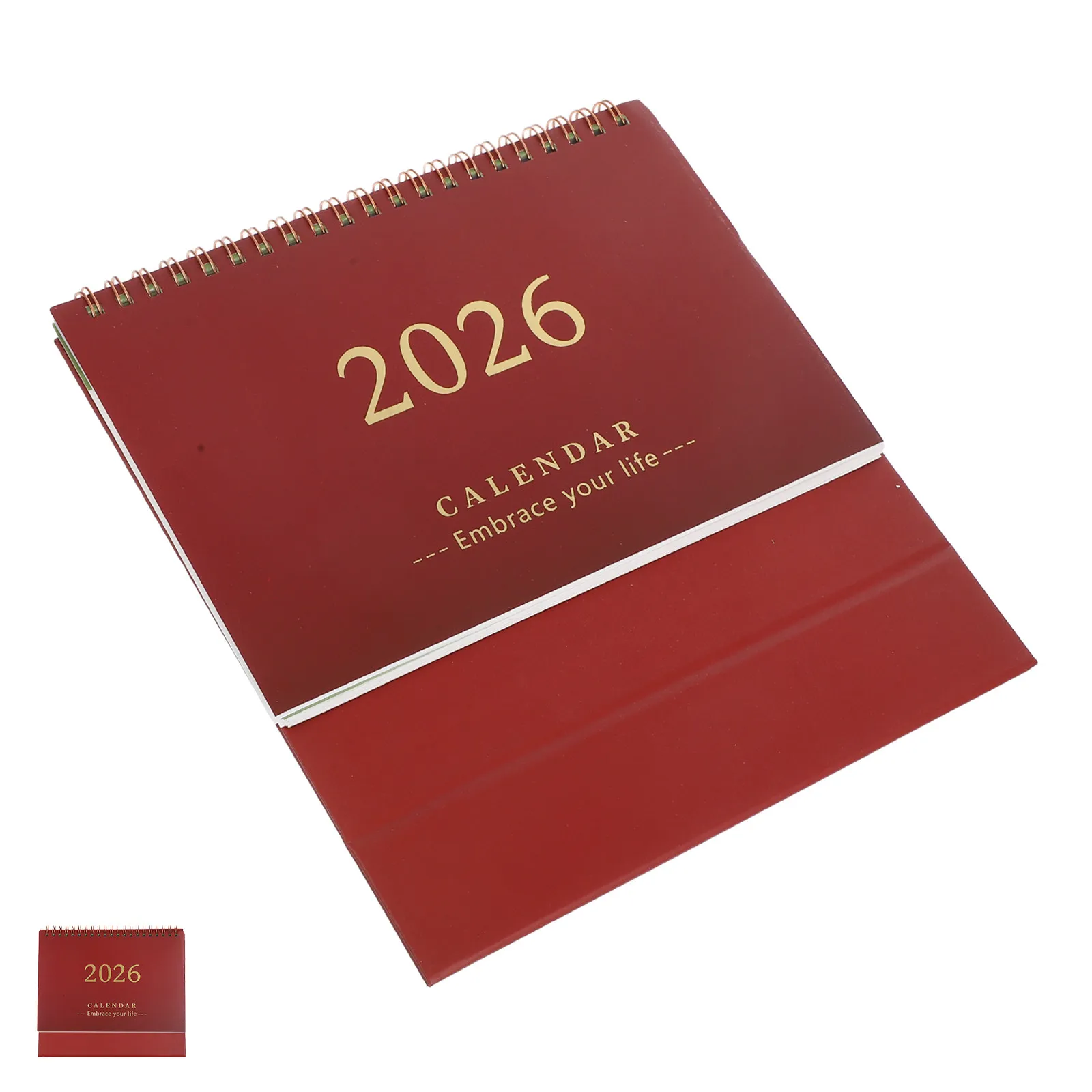 2026 Standing Desk Calendar Mini Flip Monthly Planner Compact Minimalist Design Thick Paper for Office School Home Organization