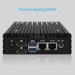 P1 Mini PC 6W Low Power Intel N3050/N3160 Quad Core Quad Thread X86 Soft Router 2*1000M Lan Port HD-MI Output Metal Case