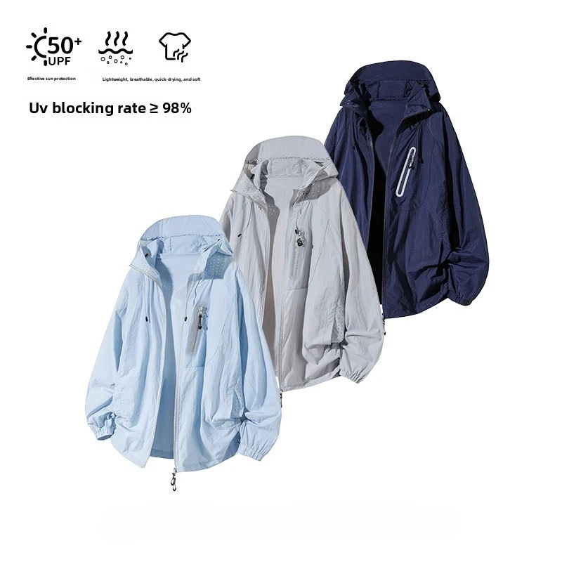 

Летняя шляпа в стиле пары, солнцезащитная одежда, мужская и женская спортивная верхняя одежда, длинная нейлоновая ткань, UPF50 + уличный ветер