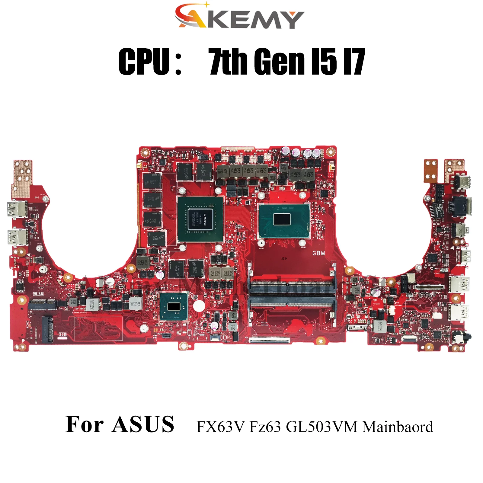 

Материнская плата для ноутбука GL503VS для ASUS ROG Strix GL503VM Fz63v FX63V GL503V, материнская плата для ноутбука с процессором I5 I7, 100% тестирование, ОК, быстрая доставка