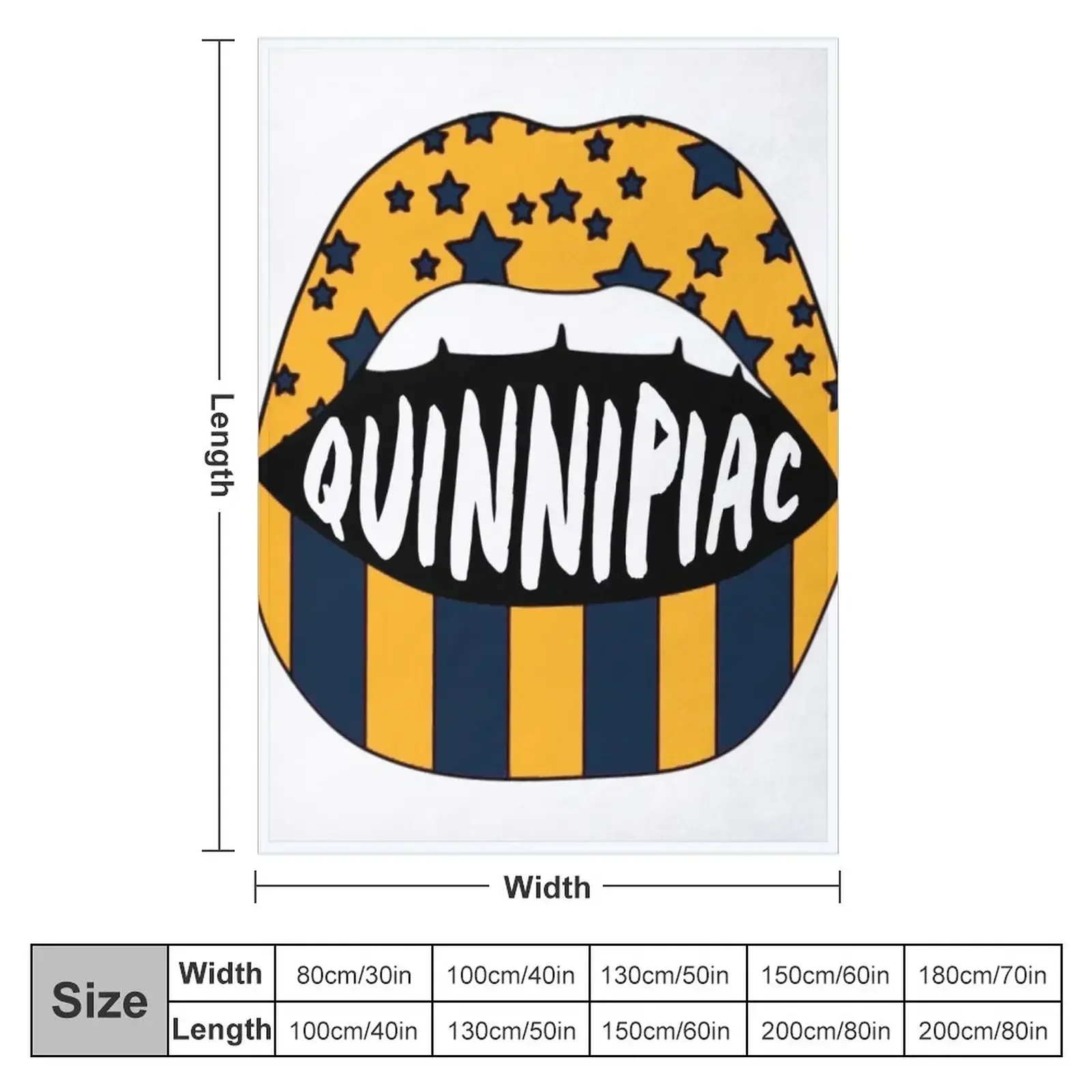 Quinnipiac Lips Throw Blanket Weighted Furrys Thin christmas gifts Blankets