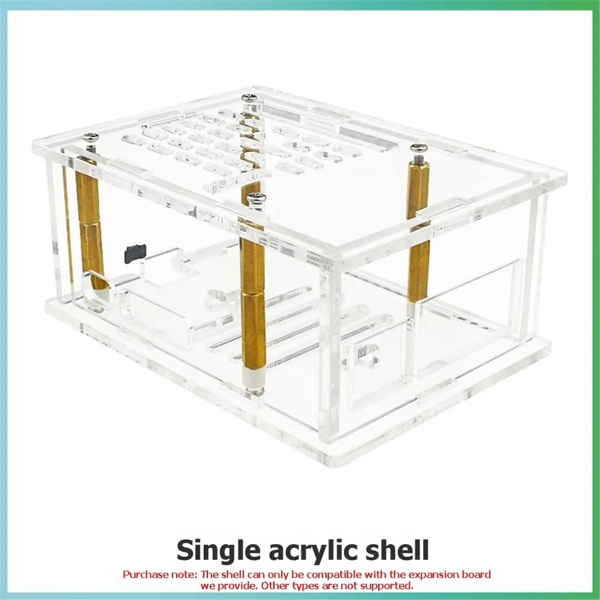 AAAE Acrylic Case for PoE M.2 HAT+ (B) & PCIe to M.2 Board (D) for 5 Case +M.2 SSD Expansion Board