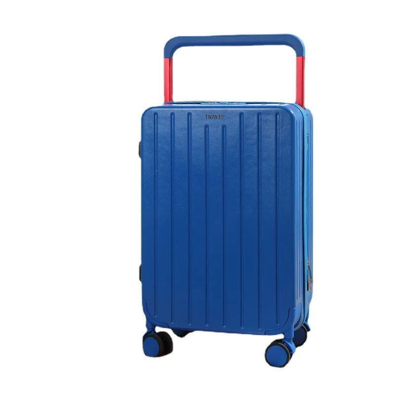 Bagage à main avec cadre en aluminium, large tige de traction, valise durable, 600 haute valeur, grande capacité, 24 pouces, 20 pouces