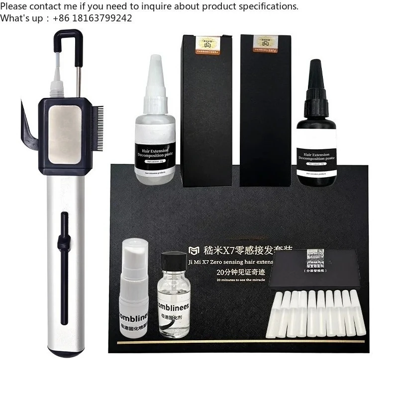 

Утюжок для наращивания волос для быстрого крепления прядей, технология Trimmer для салонного использования, для установки и фиксации волос.