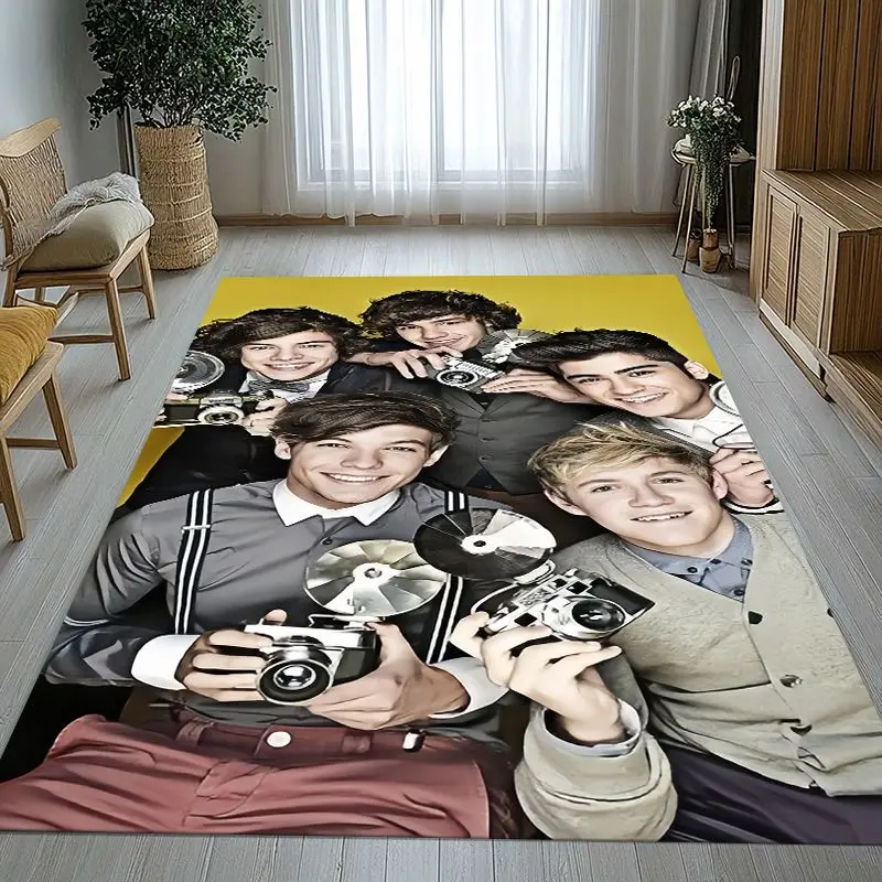 1D One D-Direction Boy Band Soft Non-Slip Large Area Rug for Living Room,Bedroom Playroom Carpet Mat for Sofa,Home Decor Gift