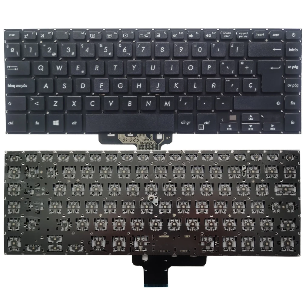 New Spanish Keyboard For ASUS VivoBook S510 510U X510 X510U X510UA X510Q A510U F510U UK505B UX530 UX550 UX580 SP Black