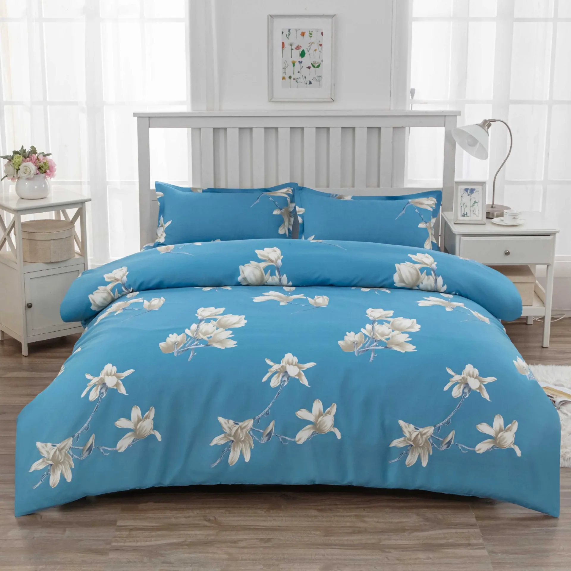 

Skin-friendly brushed comforter comforter cover bedding bed sheet futon cover set four-piece set