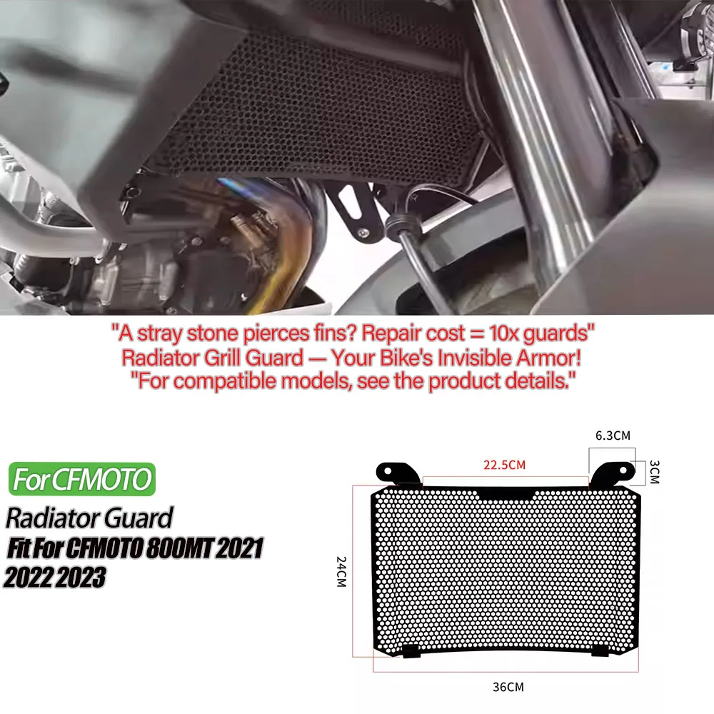 

MT 800 2023 Motorcycle Accessories Radiator Grille Protective Cover Grill Guard Protecter 800 MT Fit For CFMOTO 800 MT 2021 2022