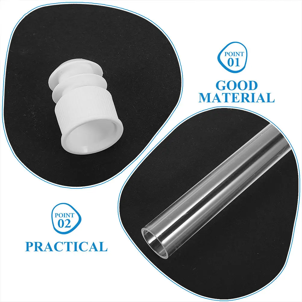 

100 Pcs Test Tube Container Tubes Storage with Caps Plastic Clear Lids Small