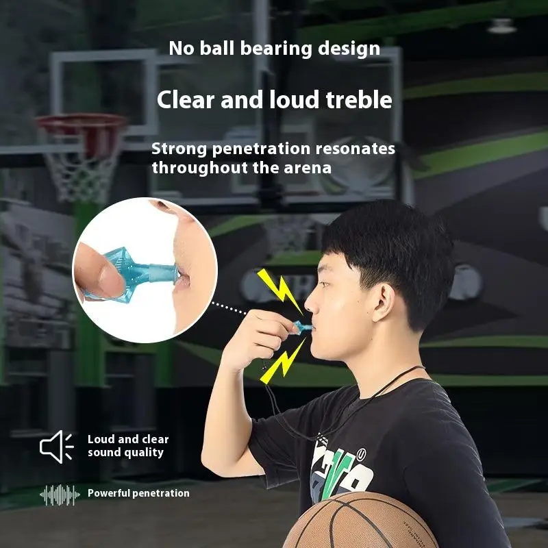 Reliable Professional Referee Whistle for Outdoor, Basketball, Soccer; High-Impact Seedless Plastic with Loud Sound.