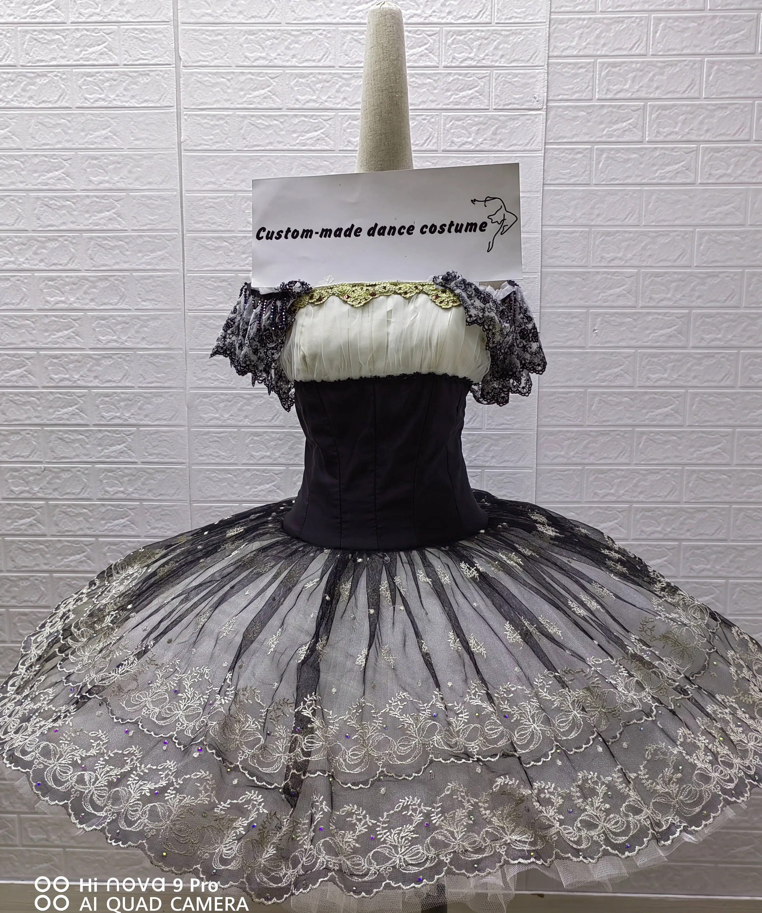 Nova saia de balé profissional clássico panqueca tutu trajes