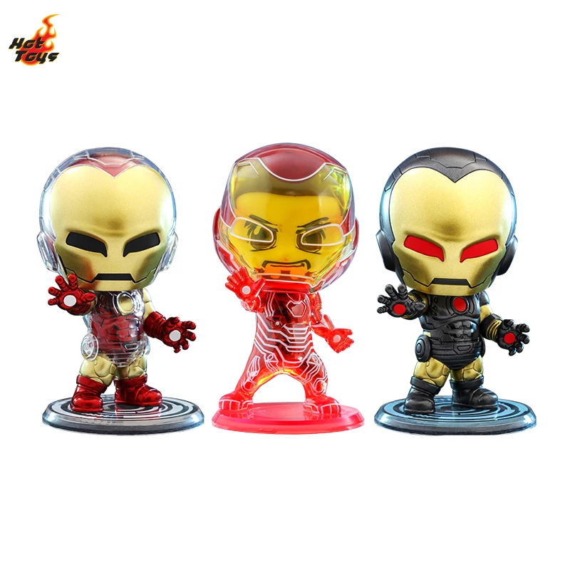 In Stock HotToys Iron Man MK50 Hologram Version COSBABY Mini Figure Animation Action Figure Toy Gift Model Collection Hobby