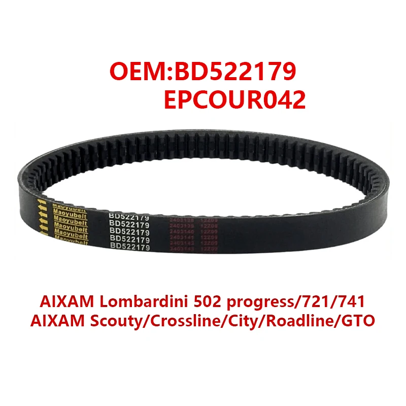Drive Belt BD522179 EPCOUR042 For AIXAM Lombardini 502 Progress GTO Scouty Crossline City 741 721 Roadline MINAUTO 2nd