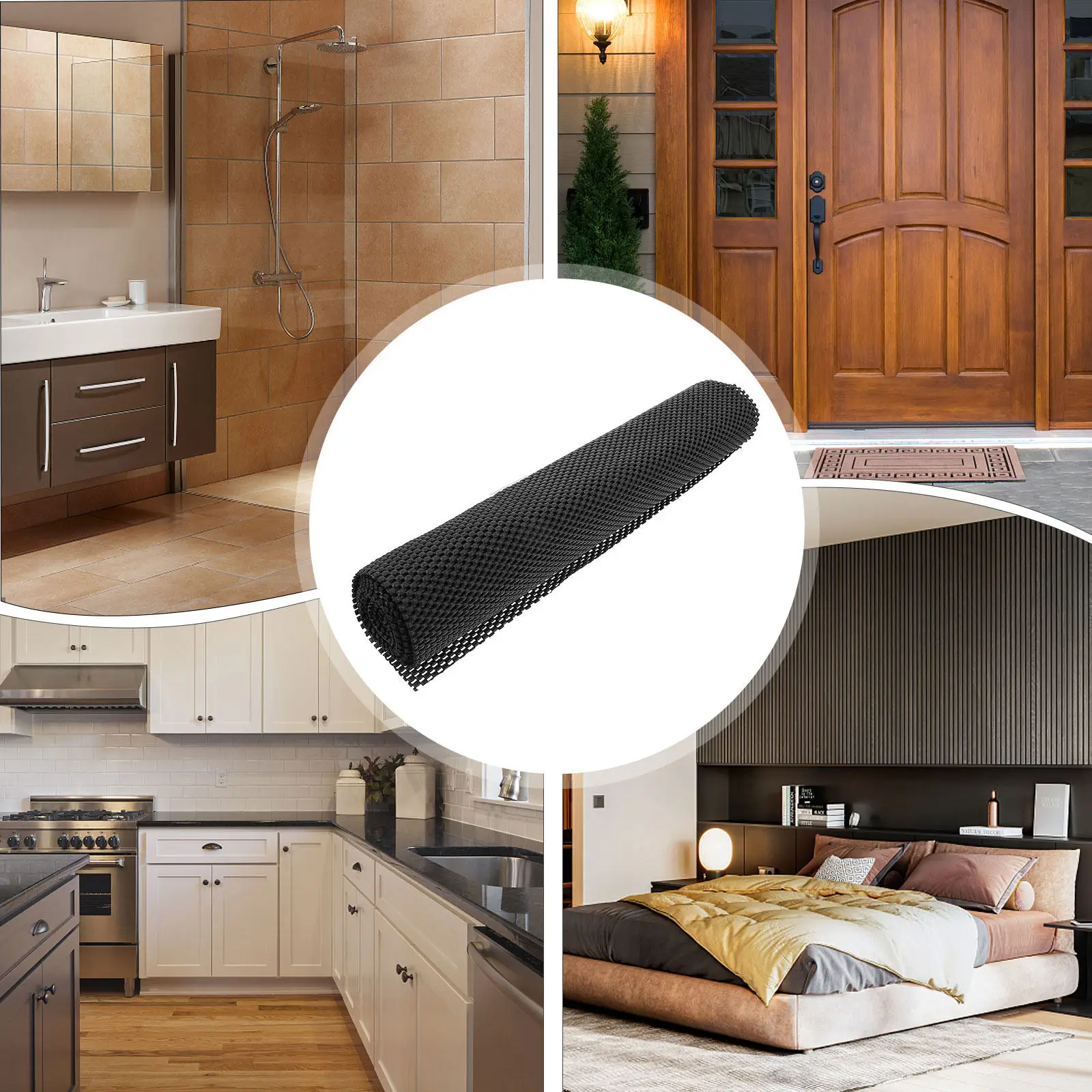 

1Pcs Non-Slip Floor Mat with Hollow Pattern Heavy-Duty Anti-Skid Surface Multi-Purpose Doorway Mat for Indoor Outdoor Use