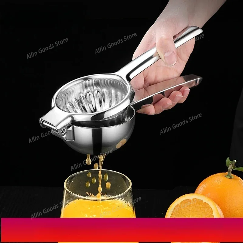 304 Stainless Steel Orange Juice Maker Manual Lemon Squeezer Ergonomic Handle Kitchen Lemon Juicer