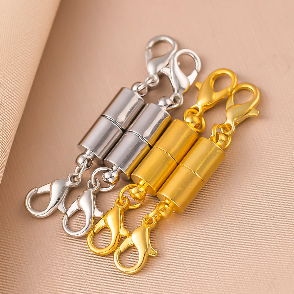 5 قطعة المشابك المغناطيسية المعدنية موصل نهاية مشبك ل سوار ذاتي الصنع قلادة مستلزمات صناعة المجوهرات السحابات اكسسوارات الحرف اليدوية