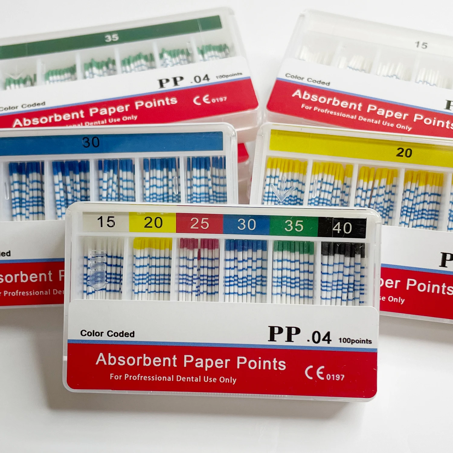 With Scale Dental Absorbent Paper Points Taper 04 15#-40# Dental Pure Cotton Fiber Paper Endodontics Treatment Consumables