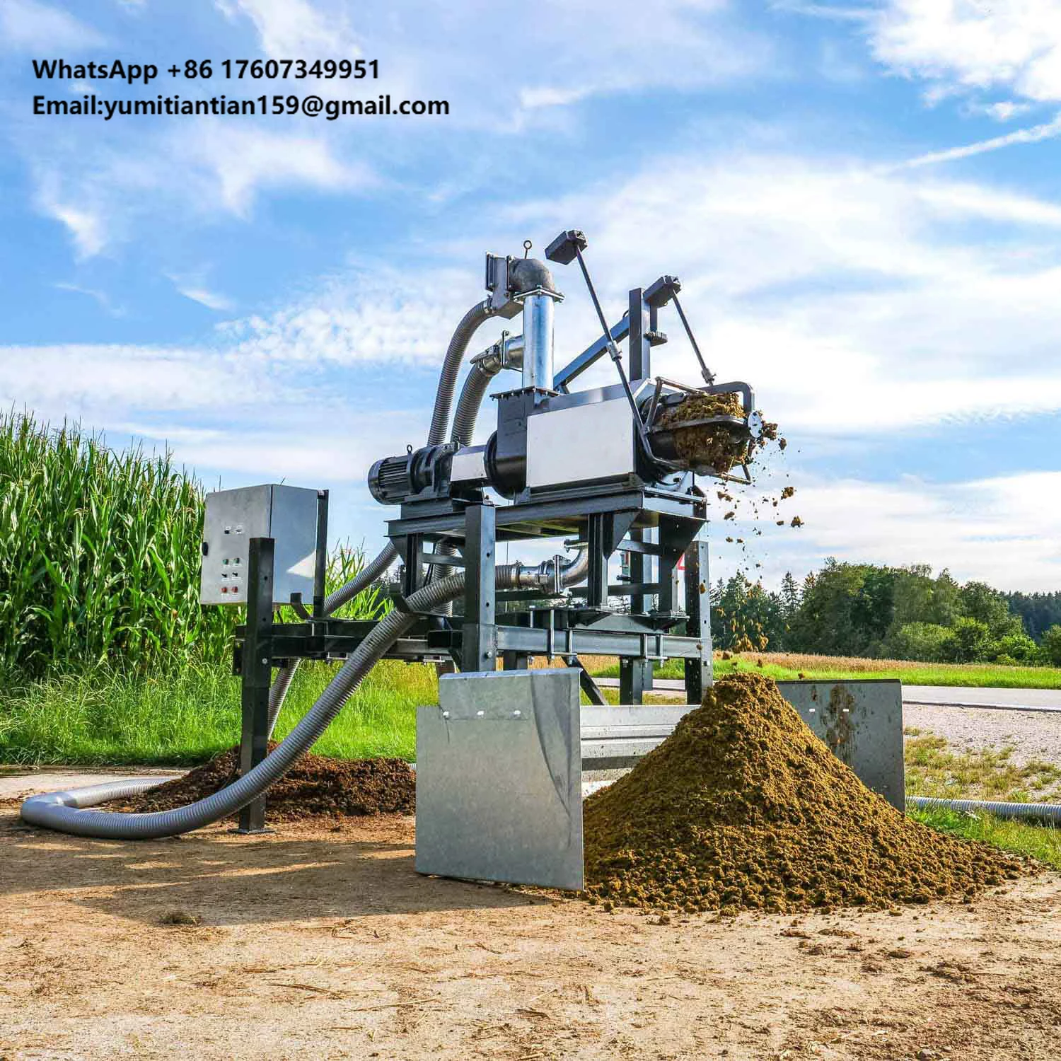 Advanced Livestock Manure Processing Solution Pig Cow Horse Goose Poultry Manure Dewatering Machine Dung Solid Liquid Separator
