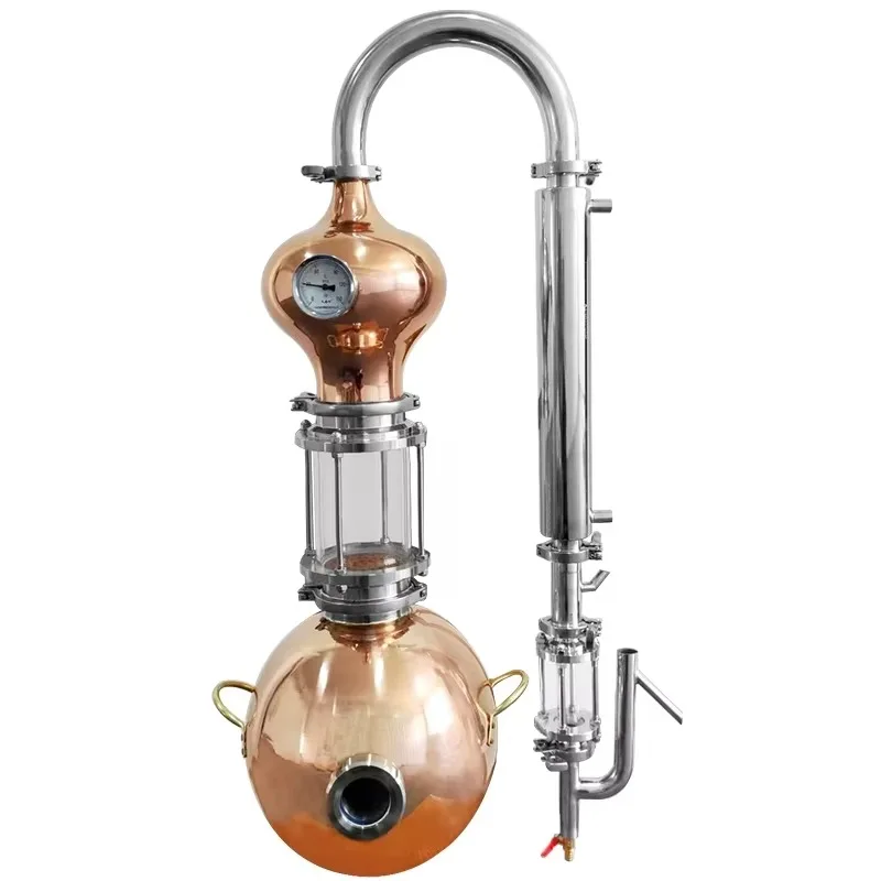 معدات التقطير المنزلية النحاس القرع باخرة ويسكي Baijiu براندي النبيذ الفاكهة تقطير النبيذ الأجنبي #1