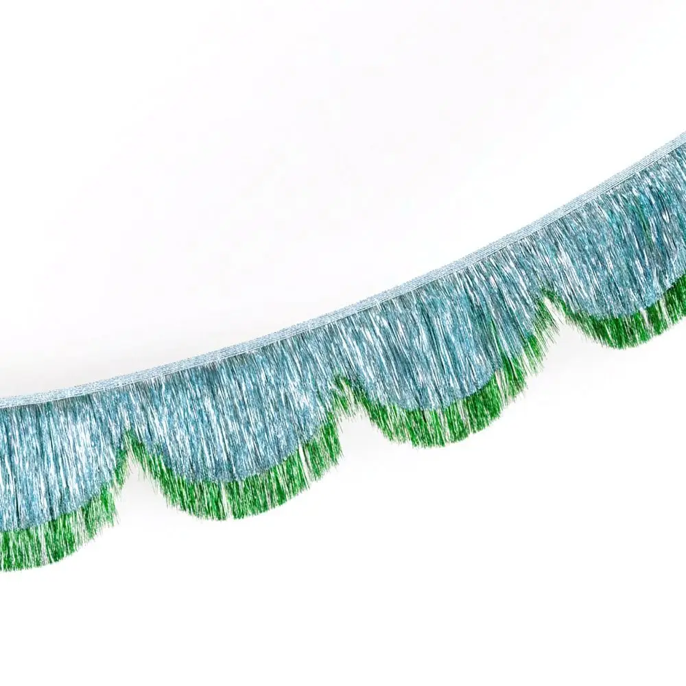 Multicolor Drizzle Garland PET Thickening Tassel String Encryption Background Ornament Metallic Foil Fringe Birthday Decoration