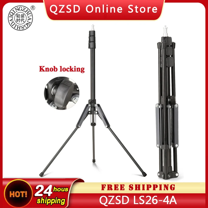 Black Microphone Stand Adjustable Foldable Light Stand 74.8 inch Video Ring Light Tripod Stage Microphone Holder QZSD LS26-4A