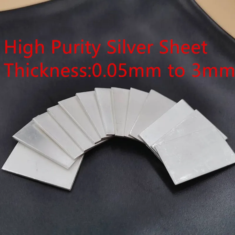 1Pcs 0.05mm-3.0mm Thickness High Purity Pure Nickel Sheet Plate Silver 100mmx100mm For Electroplating