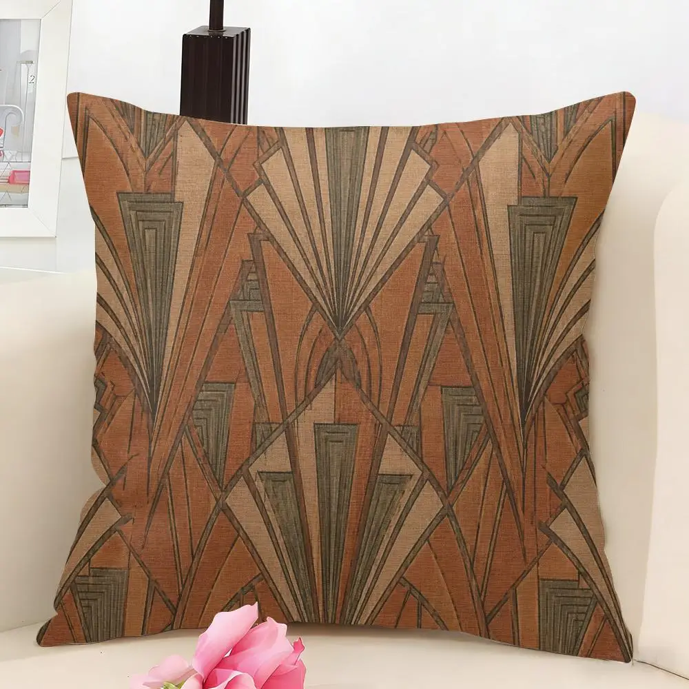 Luxe Art Deco Beauty Cushion Cover Linen Pillow Cover 40x40cm Decorative Cushion Case Boho Home Sofa Decor Gift