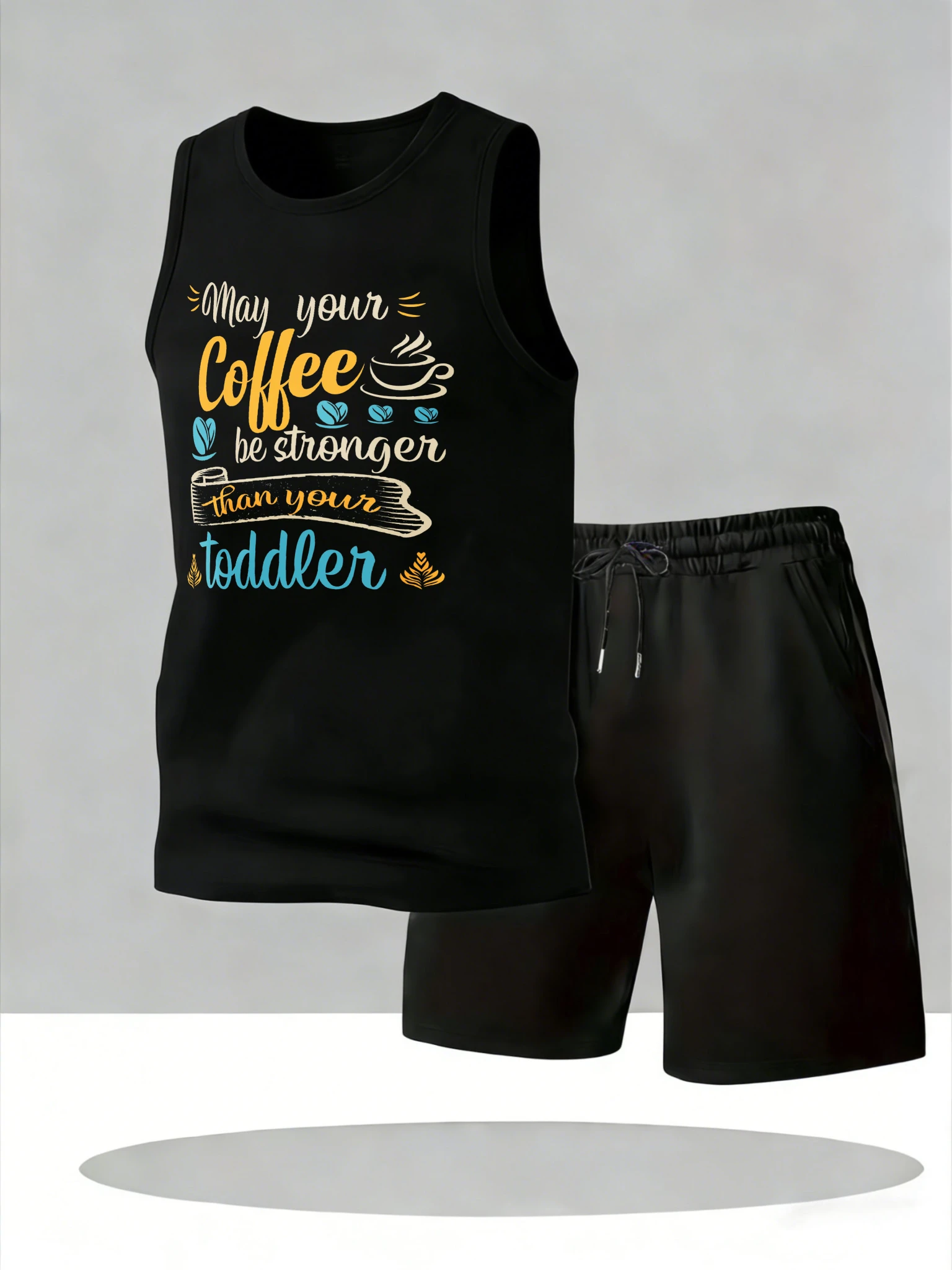 Men's Tank Top Sets 2026 Summer Quick drying Tracksuit men oversize drip clothing crewneck Breathable sports beach seaside